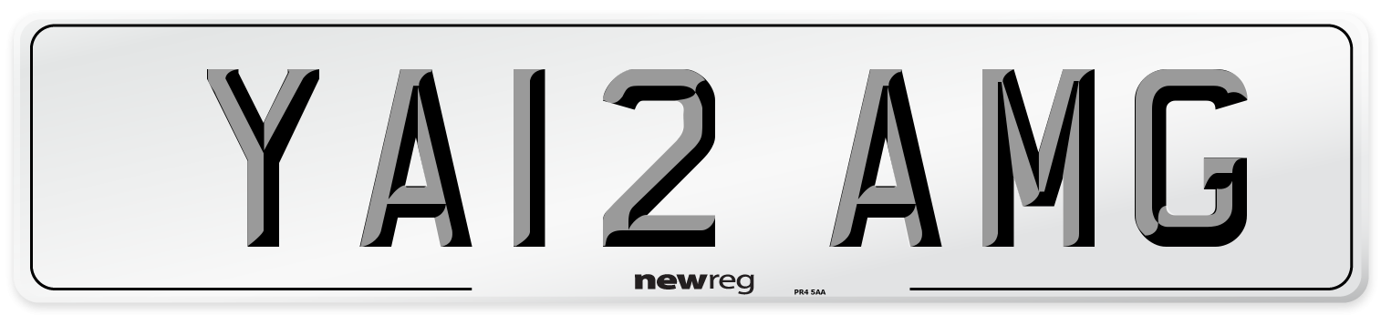 YA12 AMG Number Plate from New Reg
